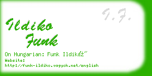 ildiko funk business card